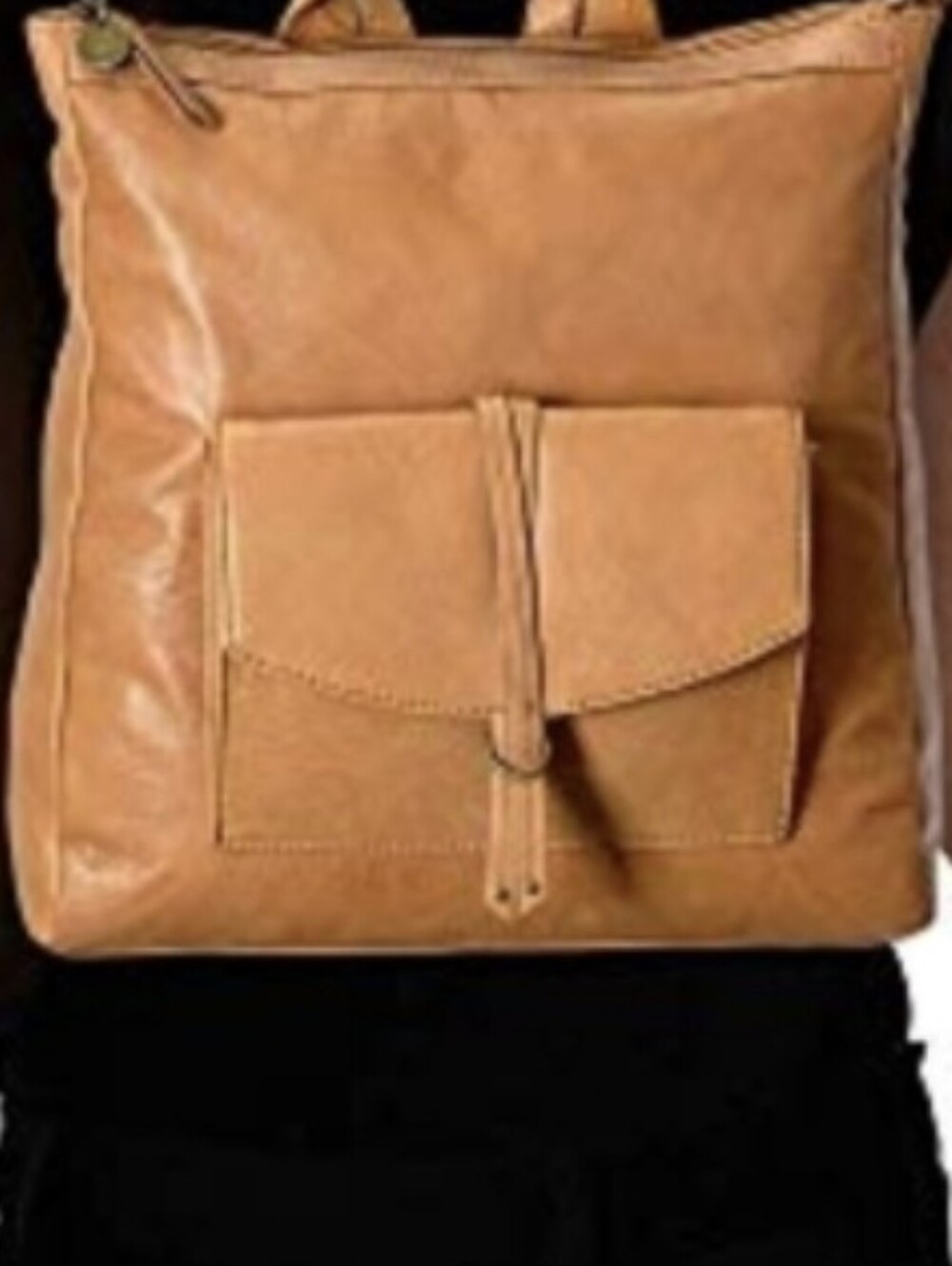LUCKY BRAND Backpack Distressed Beechwood Leather Carry On Luggage Campus Bag
